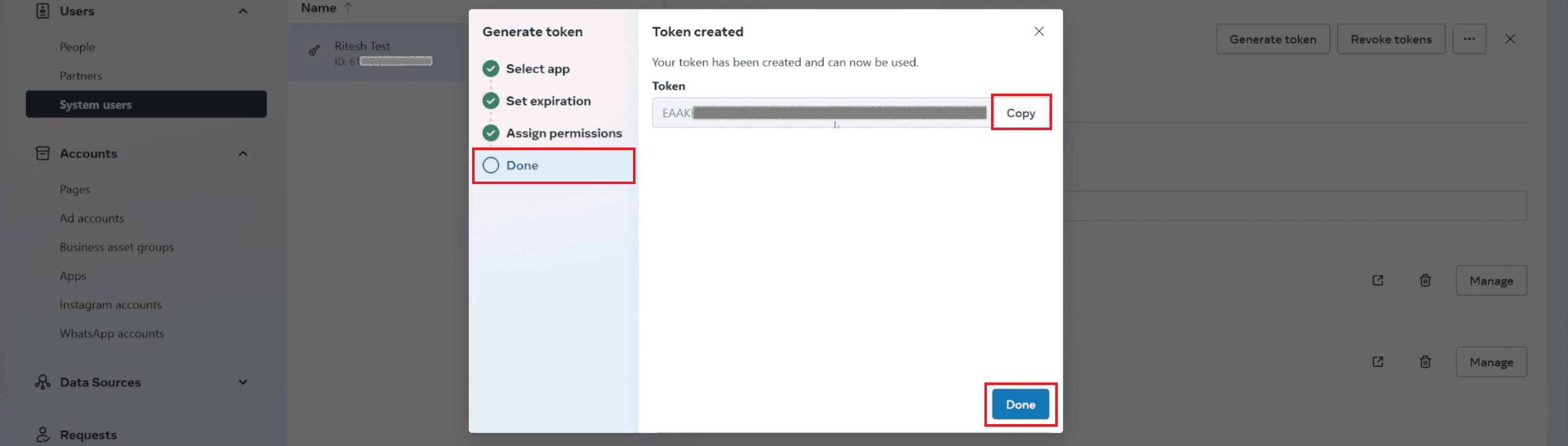 copy token