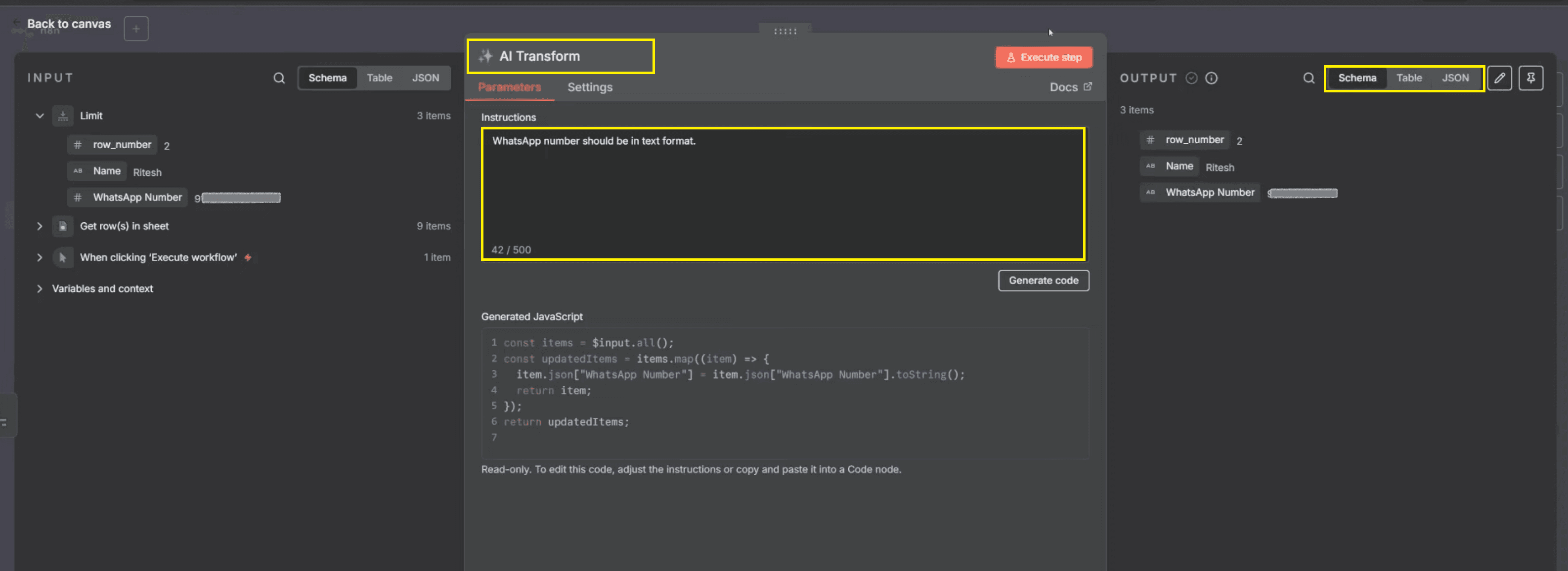 verify output