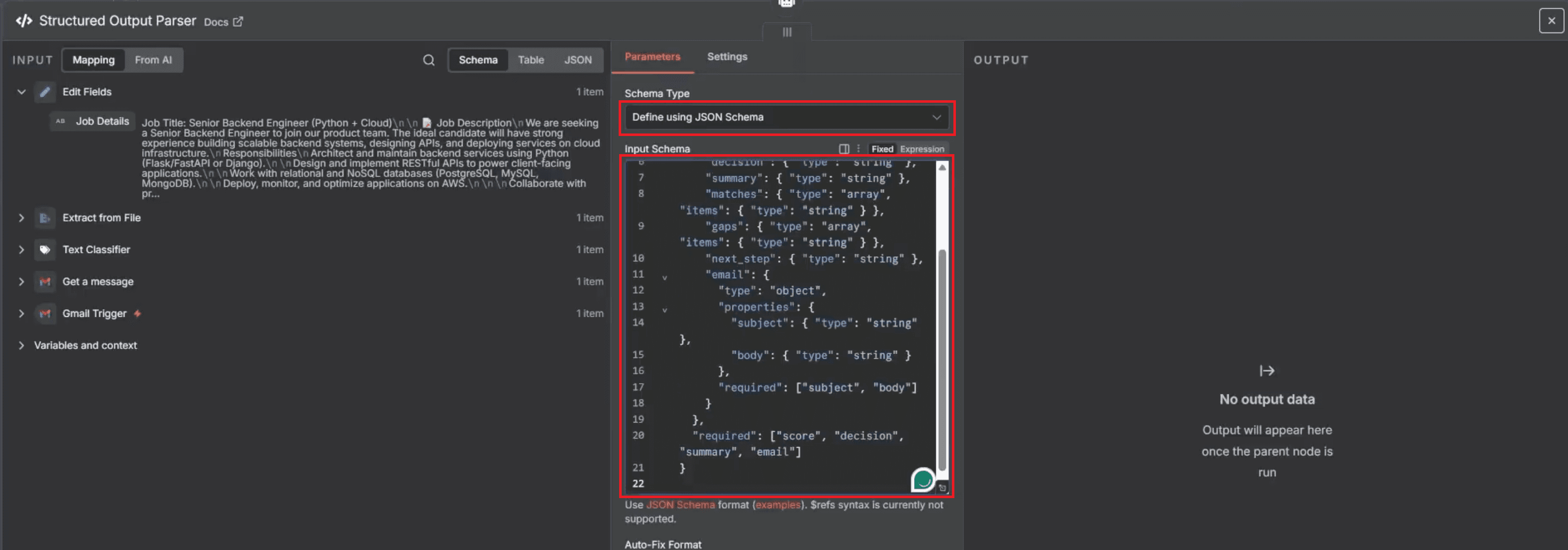 structured output parser