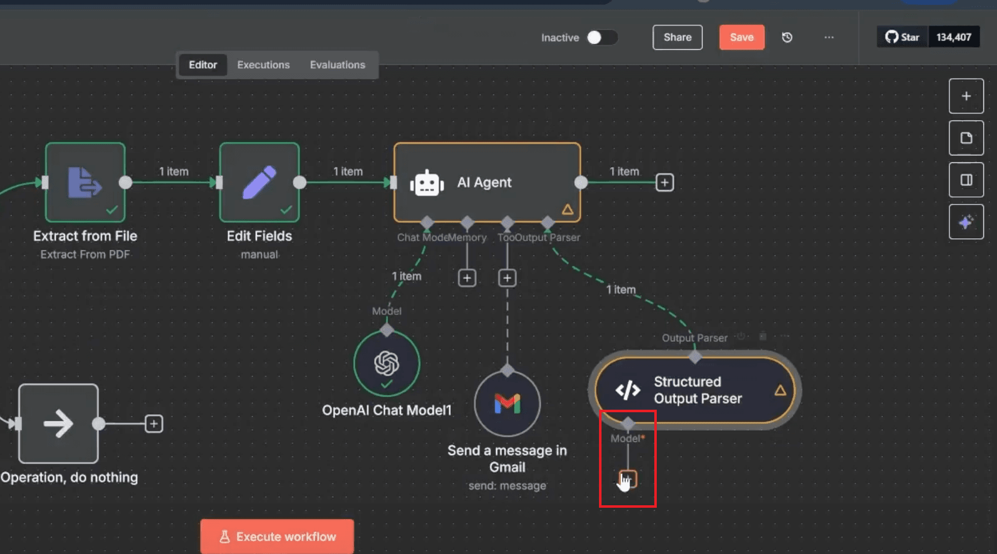 structured output parser model