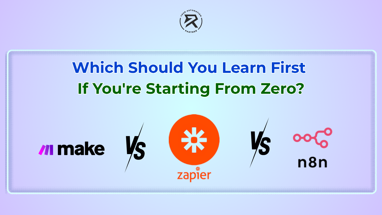 make vs zapier vs n8n which Should You Learn First If You're Starting From Zero