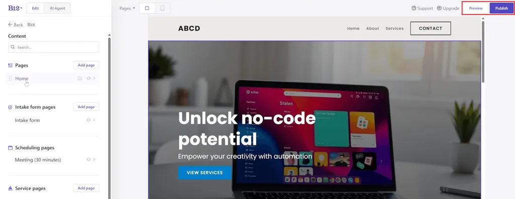 publish website
